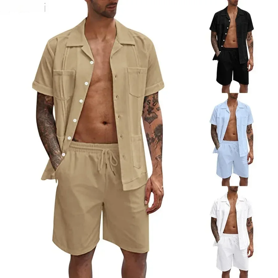 Short Linen Drawstring - New Men's Summer Casual Sport 2