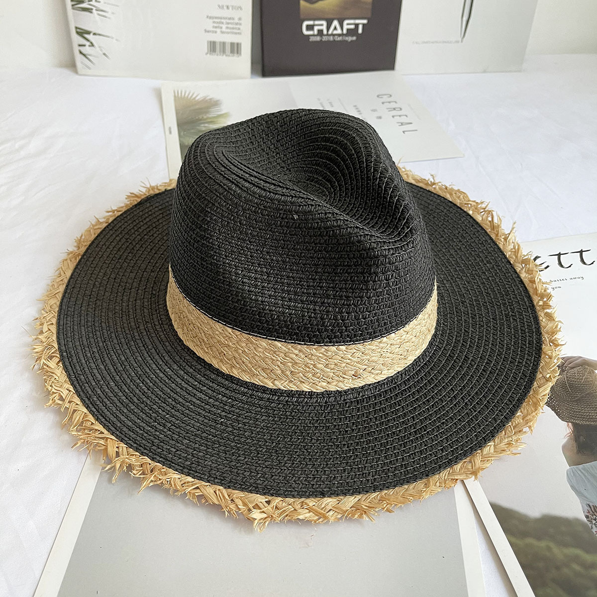 Fringed Brim Panama Hat Wide B – обзор и цена Bucket Hat Straw