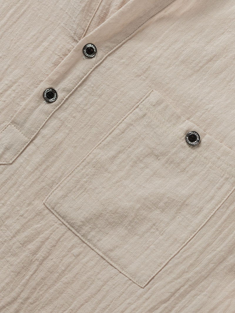 Men's Cotton Linen Henley Shir – обзор и цена Linen Shirt Breathable