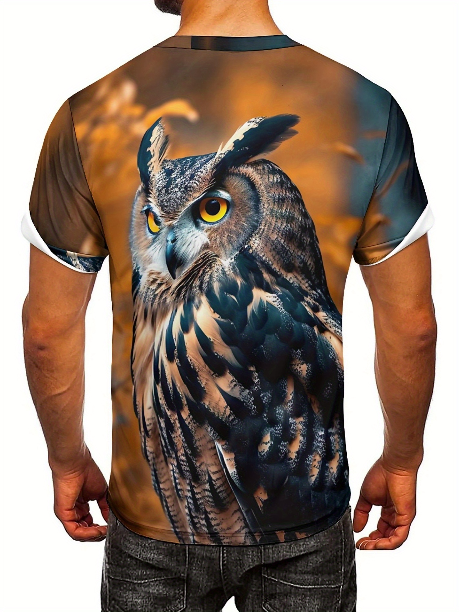 Men's & Women's 3D Print Owl G – обзор и цена Tee Graphic Print