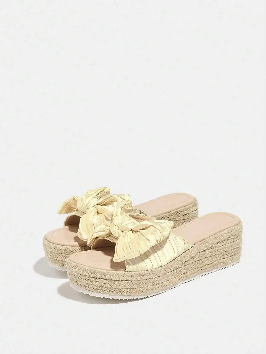 Pleated Satin Bow Espadrille P – обзор и цена Espadrille Slip On