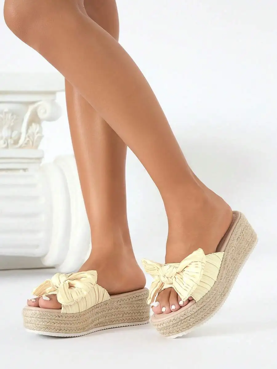 Pleated Satin Bow Espadrille P – обзор и цена Espadrille Slip On