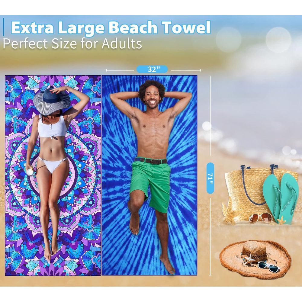Lightweight Oversized 71x32 Be – обзор и цена Beach Towel Large