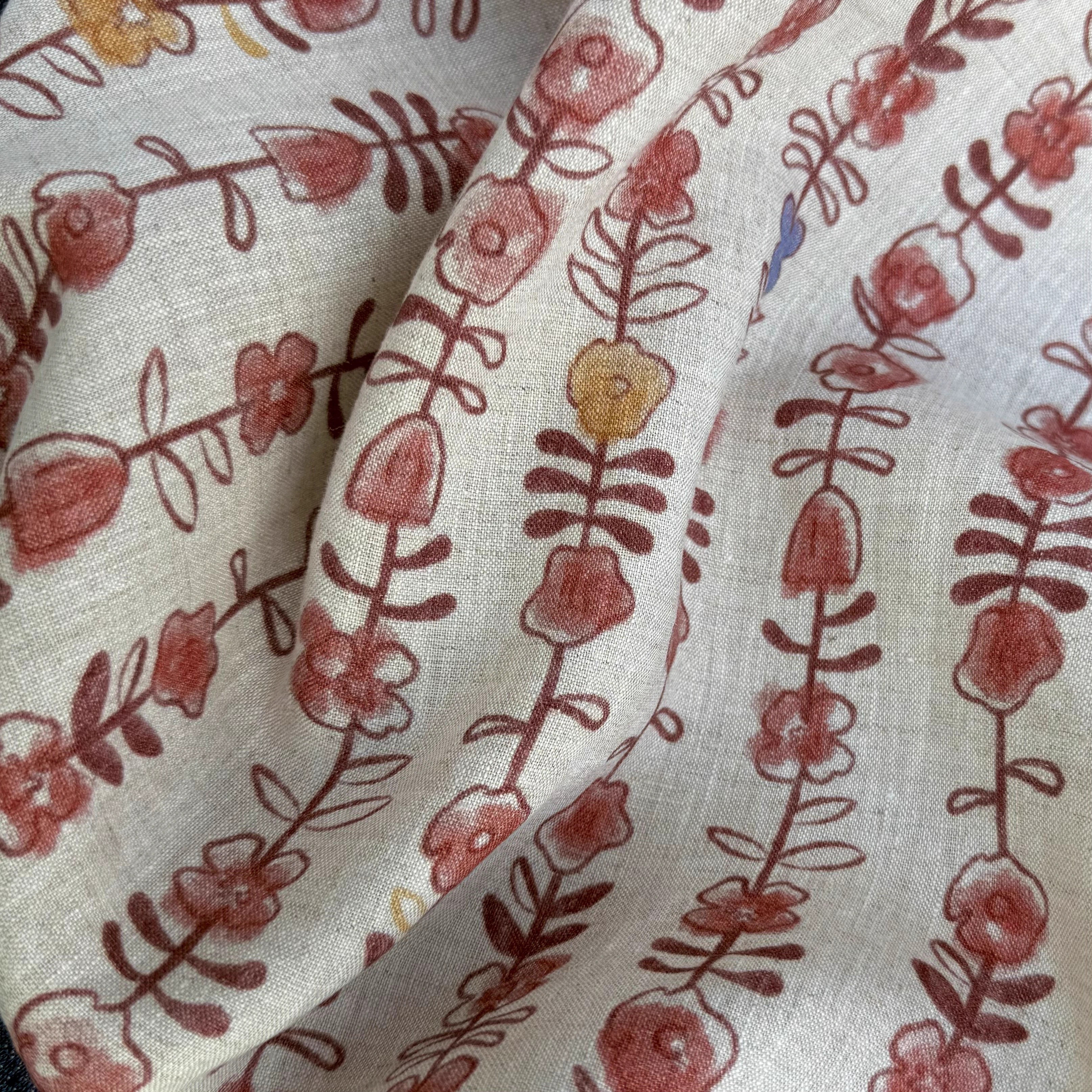 1yard Unique flowers print fab – обзор и цена Linen Shirt Breathable