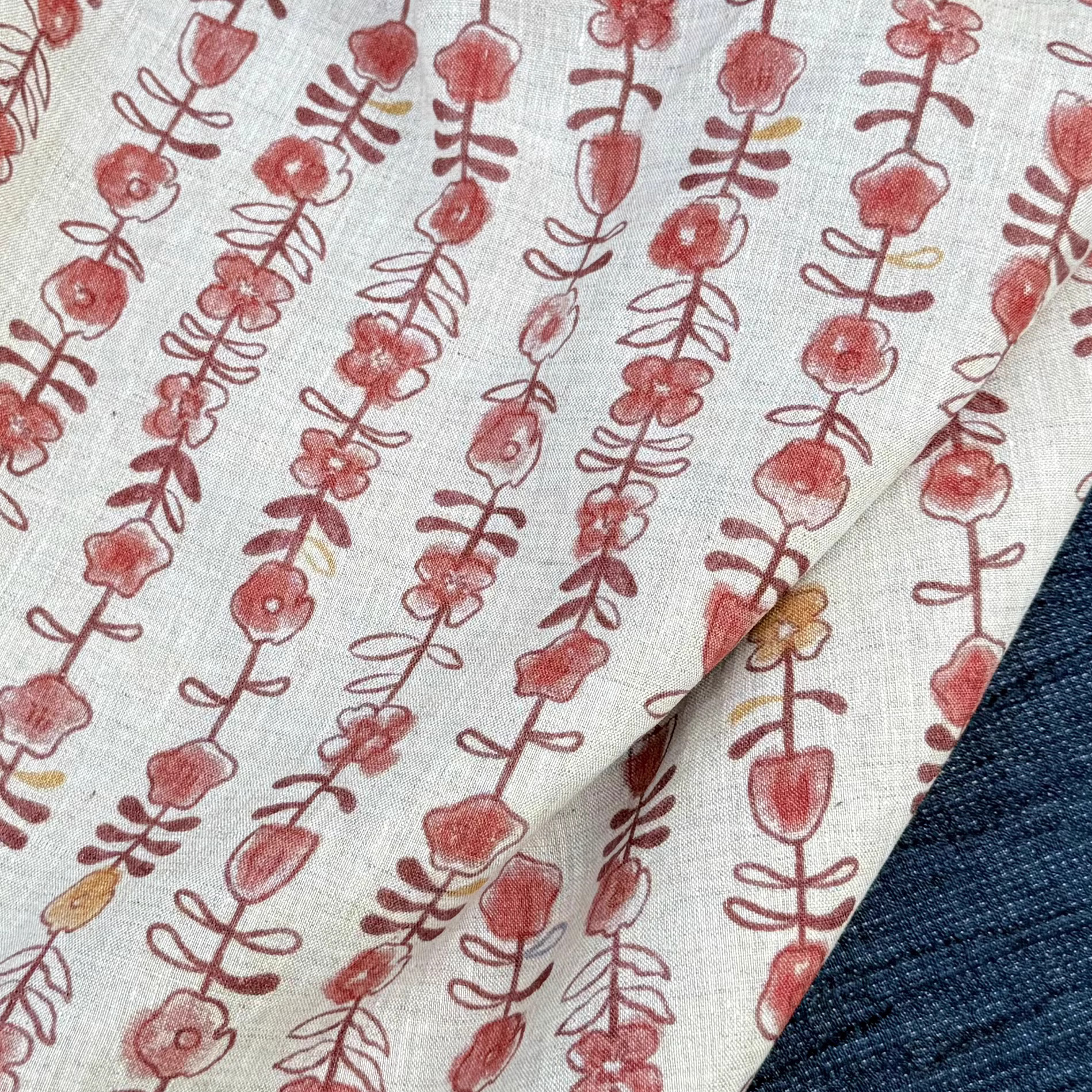 1yard Unique flowers print fab – обзор и цена Linen Shirt Breathable
