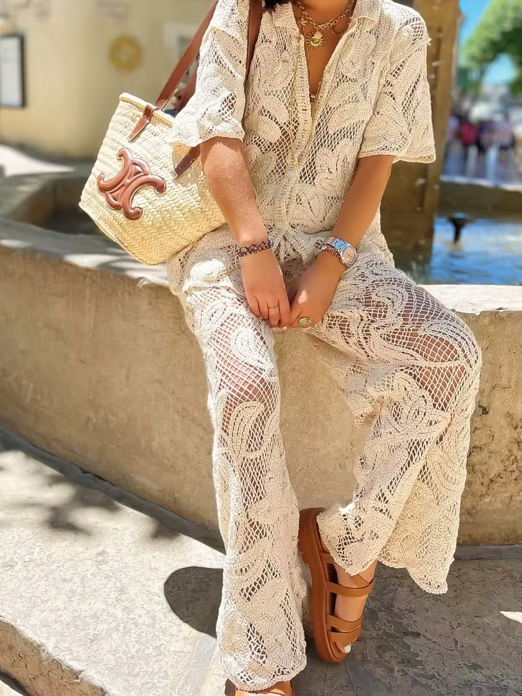 Women's Stylish 2 Piece Set Cr – обзор и цена Resort Shirt Floral
