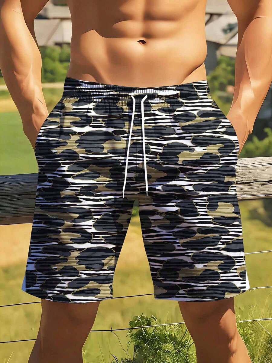 Mens Camouflage Print Swim Tru – обзор и цена Swim Trunk Quick Dry