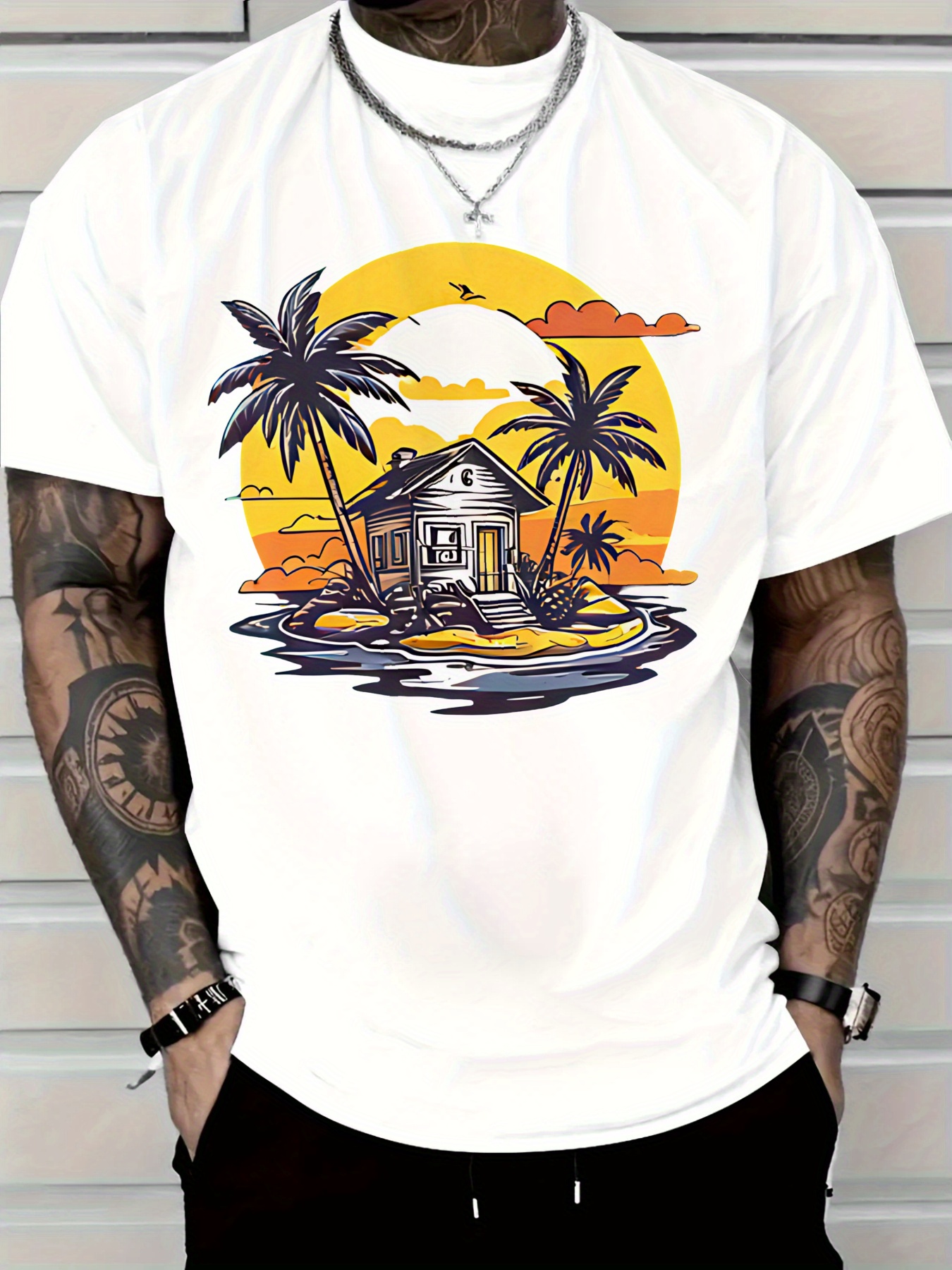 Men'S Cotton Casual T-Shirt Tr – обзор и цена Tee Graphic Print