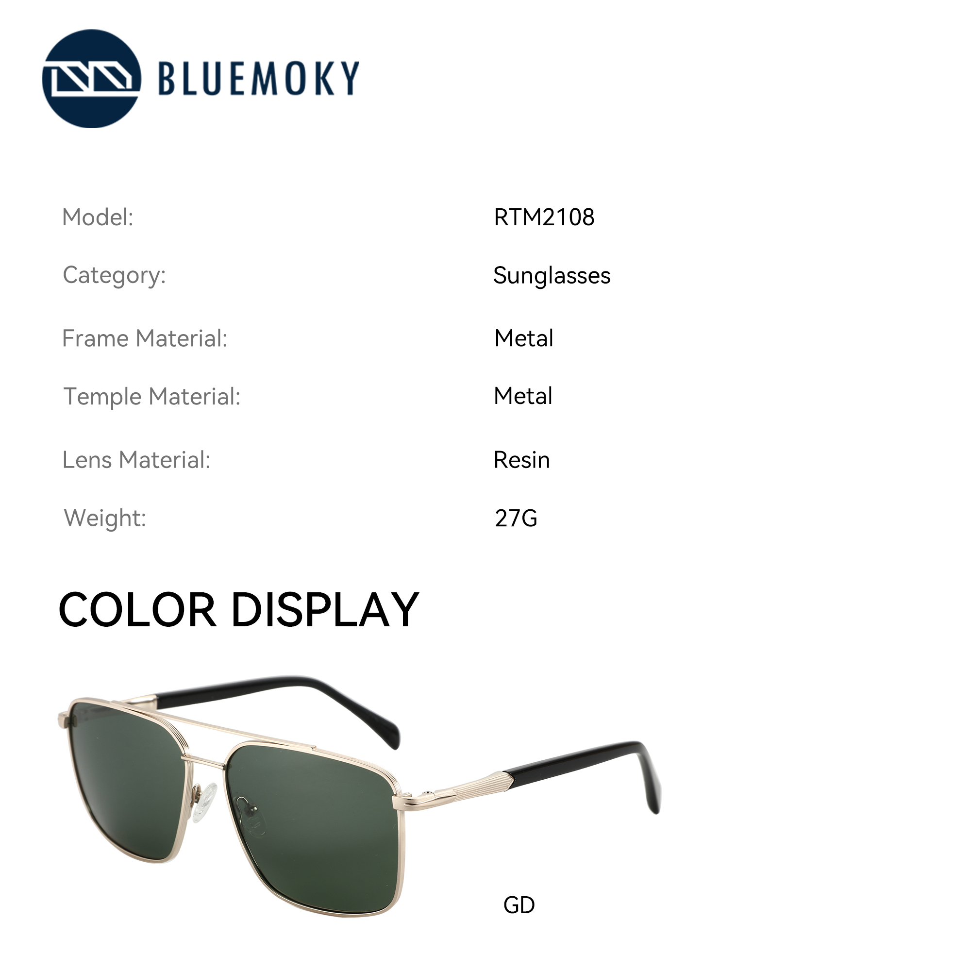 BLUEMOKY L Size Fashion Metal  – обзор и цена Sunglasses Aviator Polarized