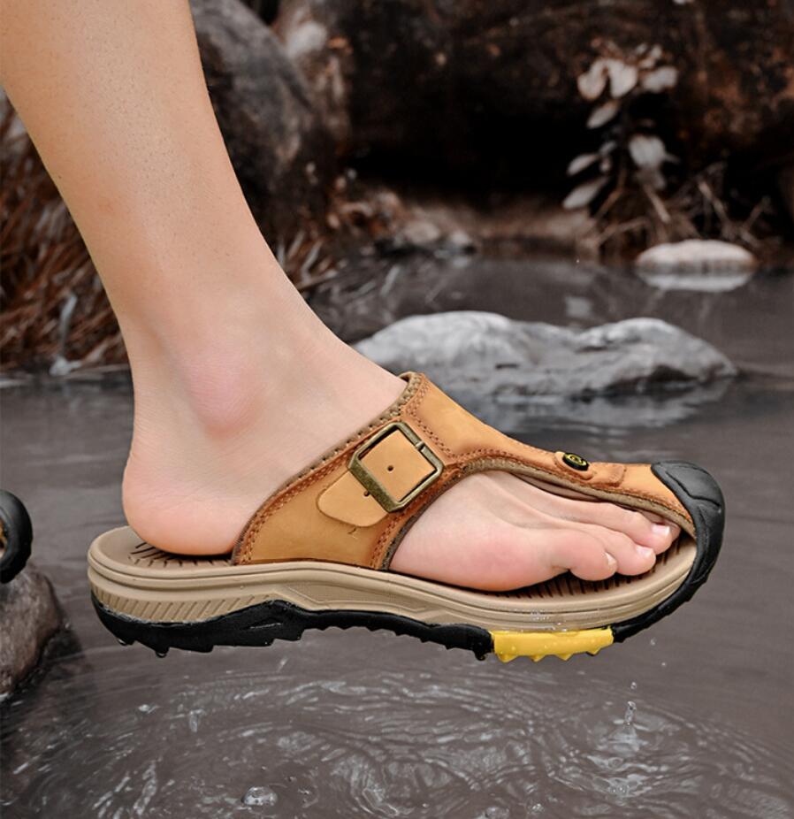 Genuine Leather Sandals Men Br – обзор и цена Flip Flop Leather Men