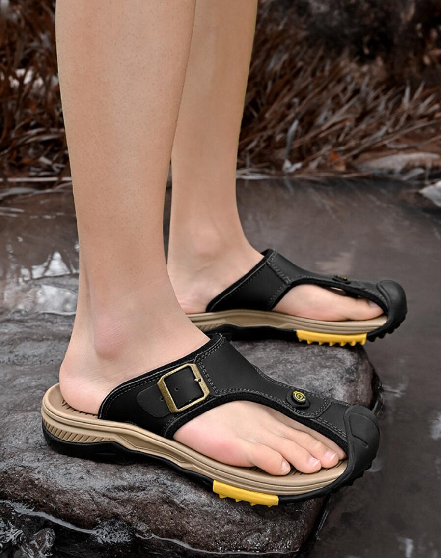 Genuine Leather Sandals Men Br – обзор и цена Flip Flop Leather Men