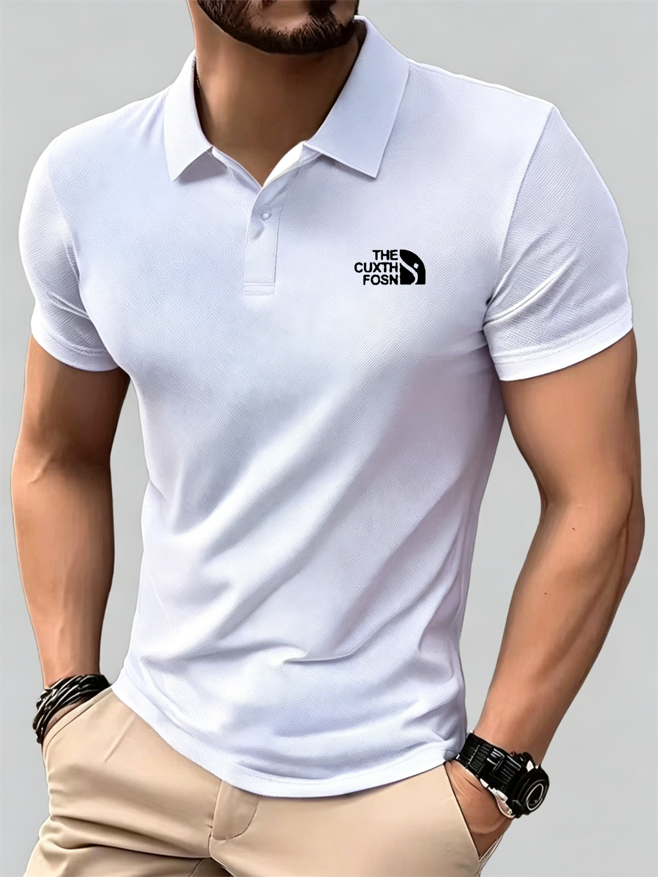 Men's Navy Blue 100% Polyester – обзор и цена Polo Shirt Pique