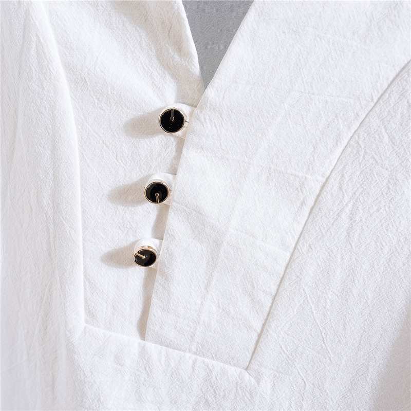 Men's Summer Cotton Linen Shor – обзор и цена Linen Shirt Breathable
