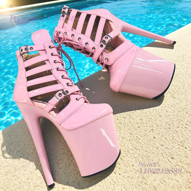 Pink Patent Leather Striped Ho – обзор и цена Casual Sandal Leather