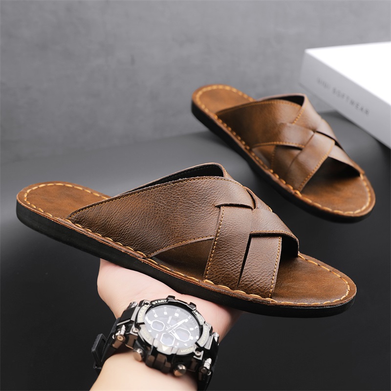Genuine Leather Men Casual San – обзор и цена Flip Flop Leather Men