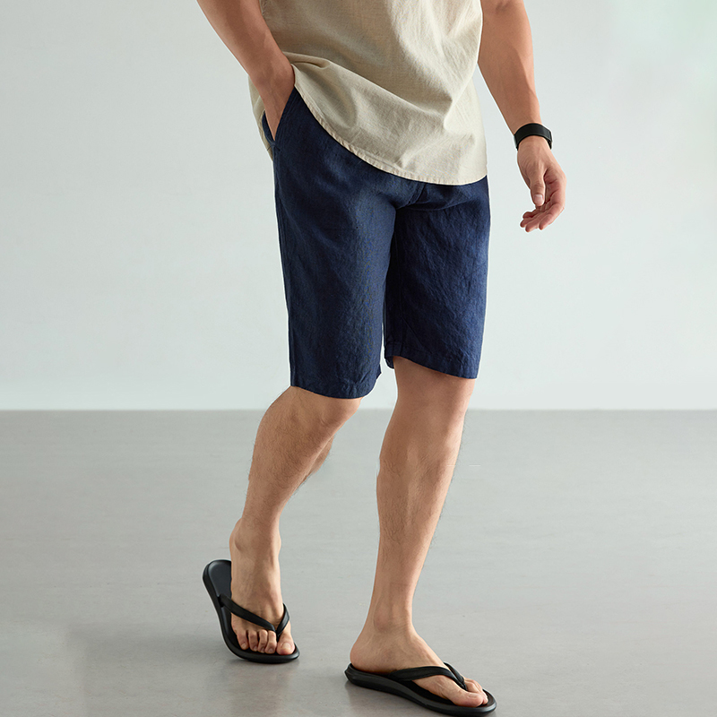 Men's Linen Cotton Shorts Summ – обзор и цена Short Linen Drawstring