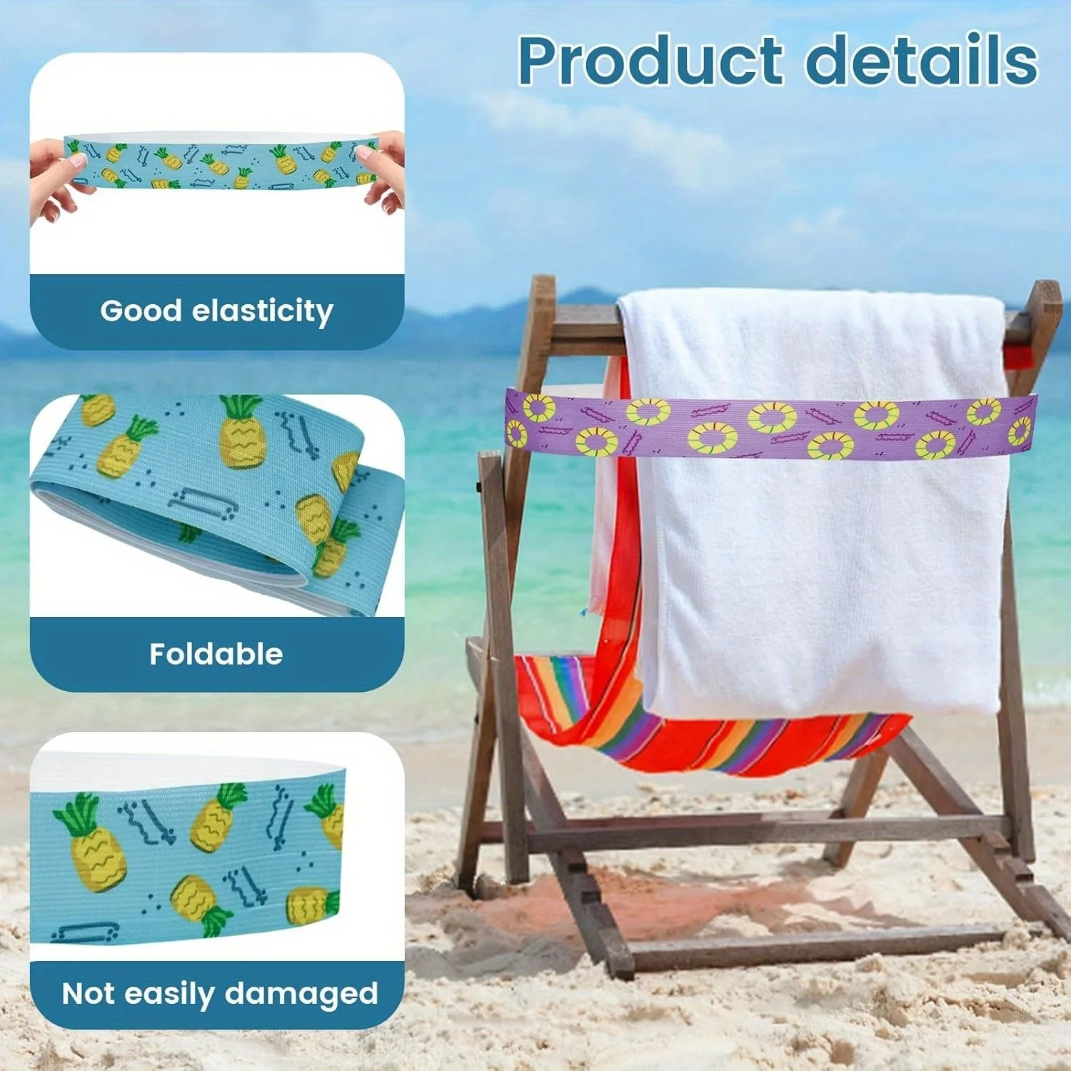 5Pcs  Large Towel Bands for Be – обзор и цена Beach Towel Large