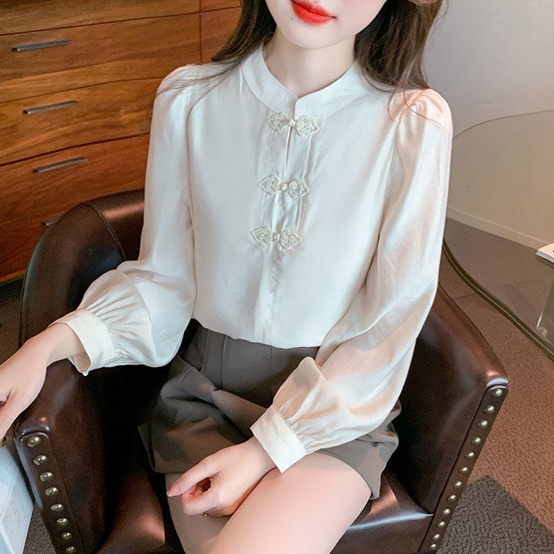 New Chinese Style Stand Up Col – обзор и цена Shirt Camp Collar