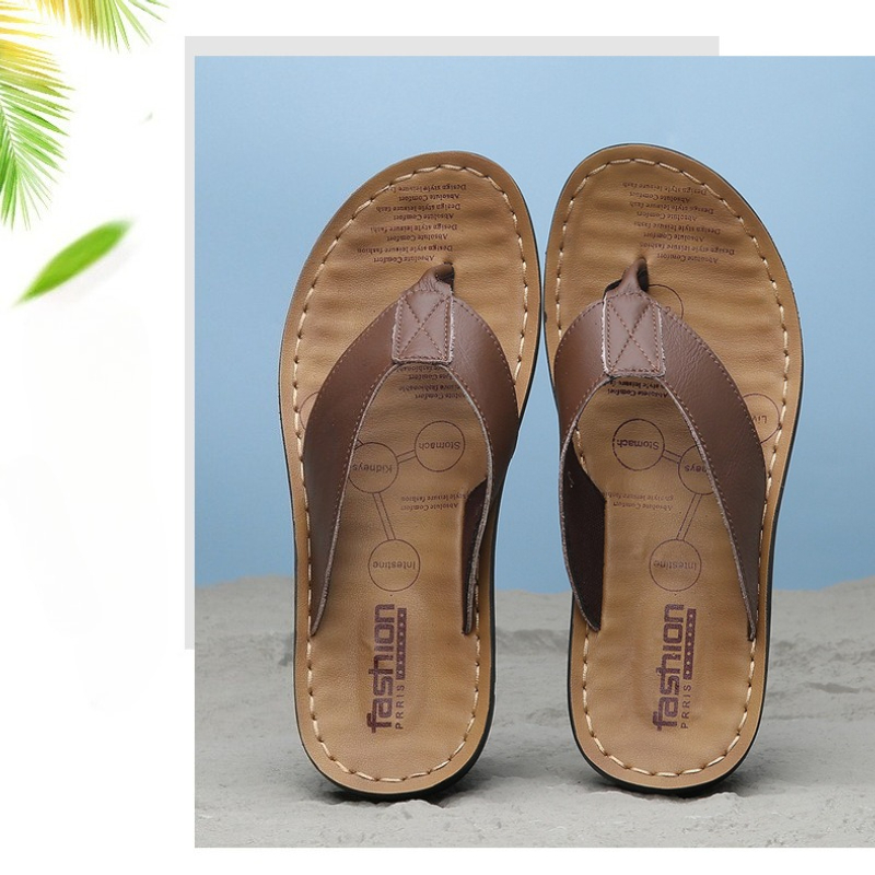 2026 Shoes Leather Men's Flip  – обзор и цена Flip Flop Leather Men