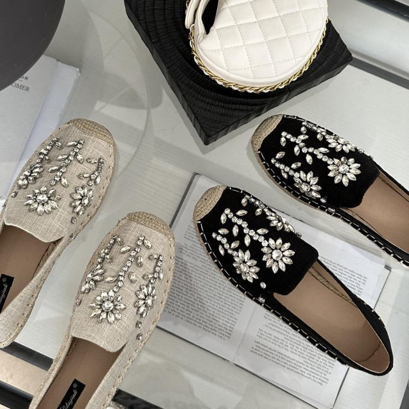2026 Rhinestone Flower Decorat – обзор и цена Espadrille Slip On