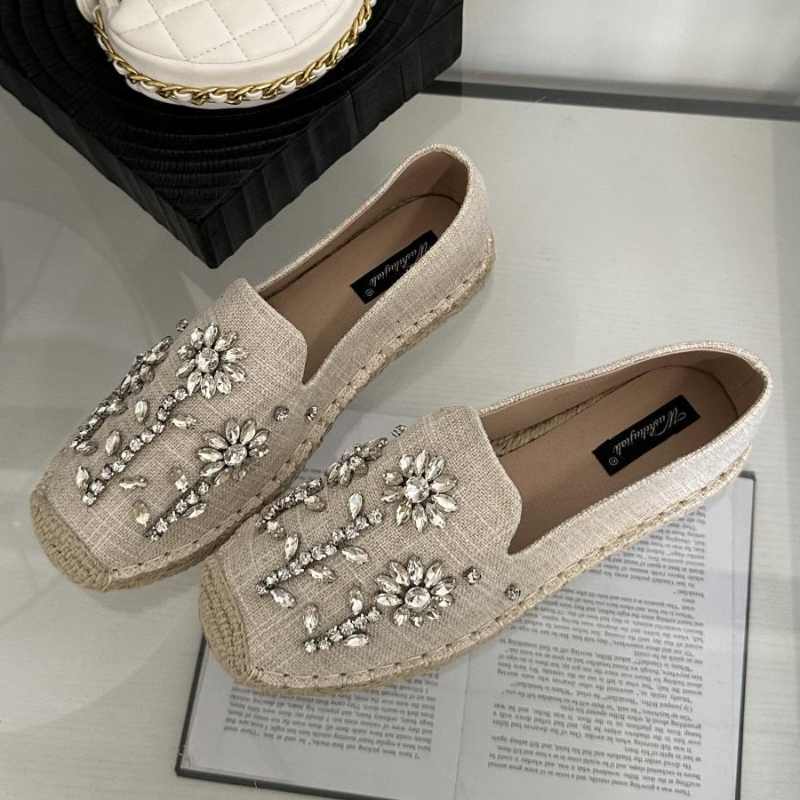 2026 Rhinestone Flower Decorat – обзор и цена Espadrille Slip On