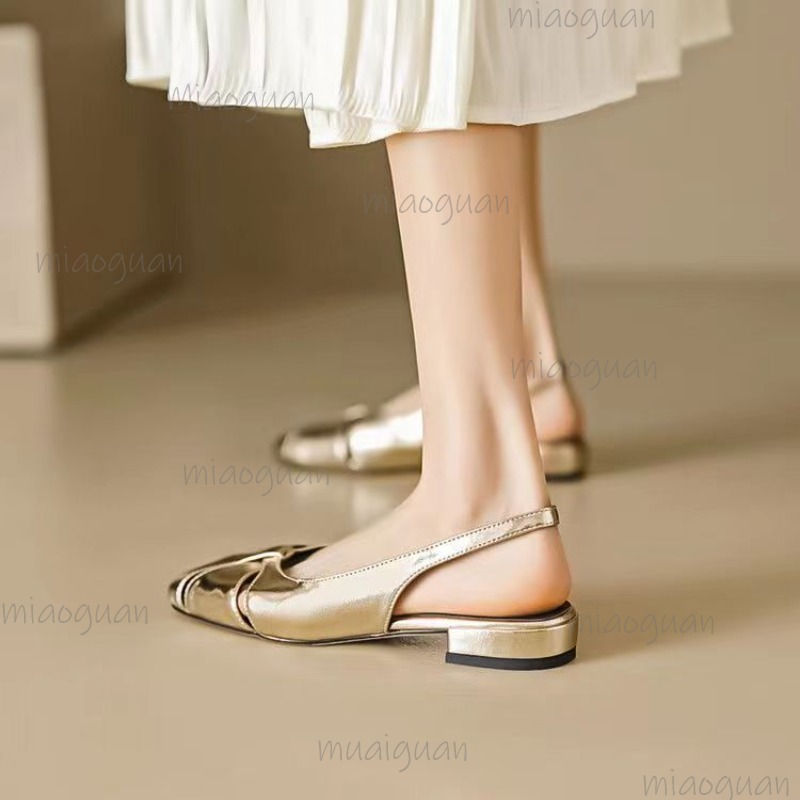 Cover Toe Low Heel Pumps Women – обзор и цена Casual Sandal Leather