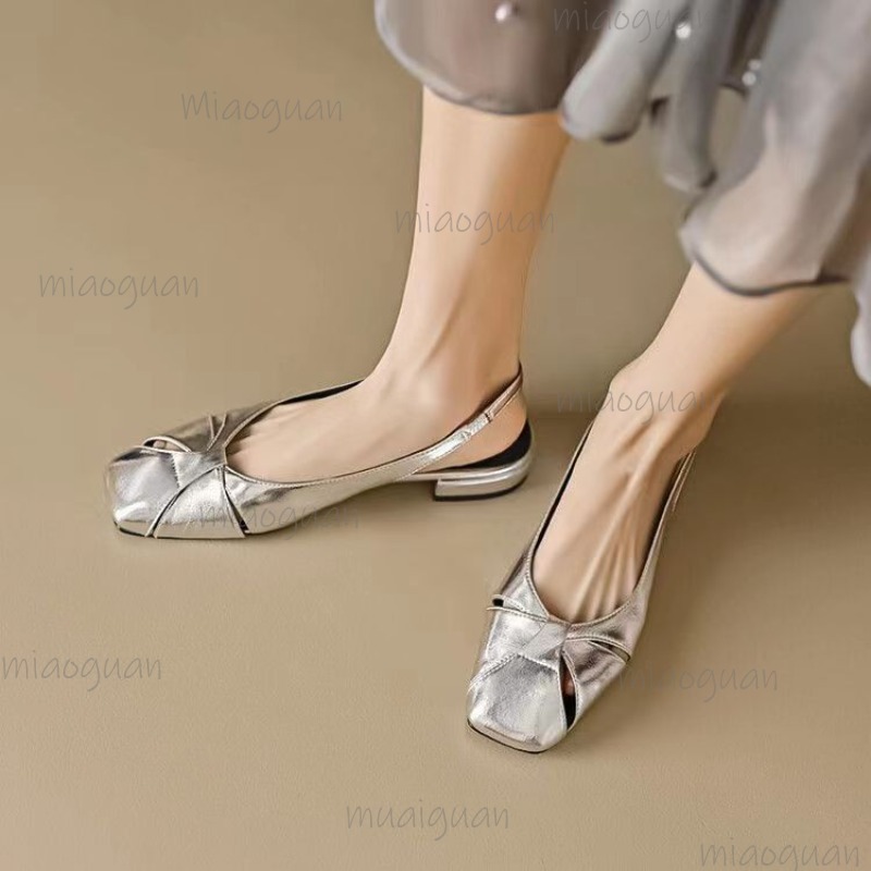 Cover Toe Low Heel Pumps Women – обзор и цена Casual Sandal Leather
