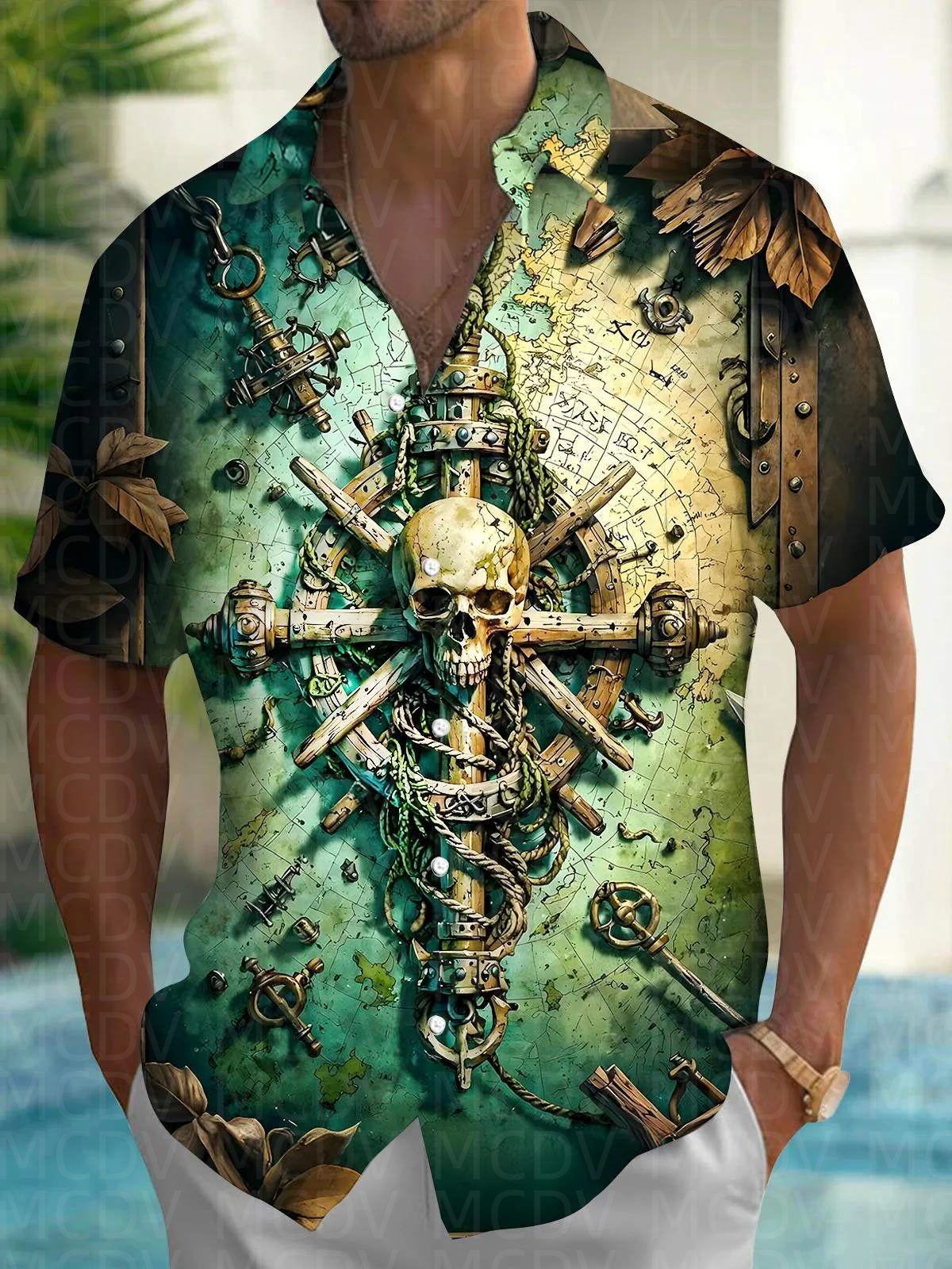 Insects Pattern Men's Hawaiian – обзор и цена Shirt Camp Collar