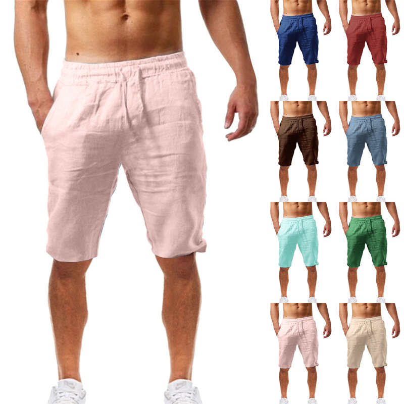 2026 Summer Men's Shorts Cotto – обзор и цена Short Linen Drawstring
