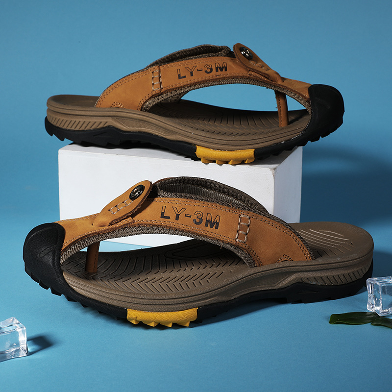 New Men's Genuine Leather Flip – обзор и цена Flip Flop Leather Men