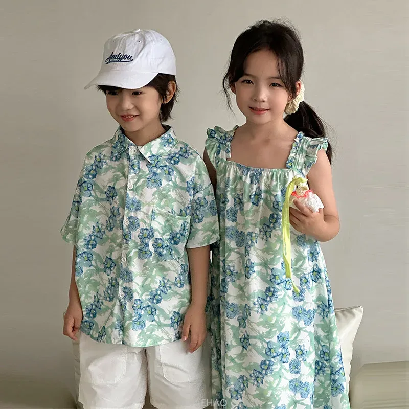 Look Boys Shirts Korean Childr – обзор и цена Resort Shirt Floral