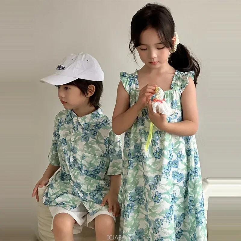 Look Boys Shirts Korean Childr – обзор и цена Resort Shirt Floral