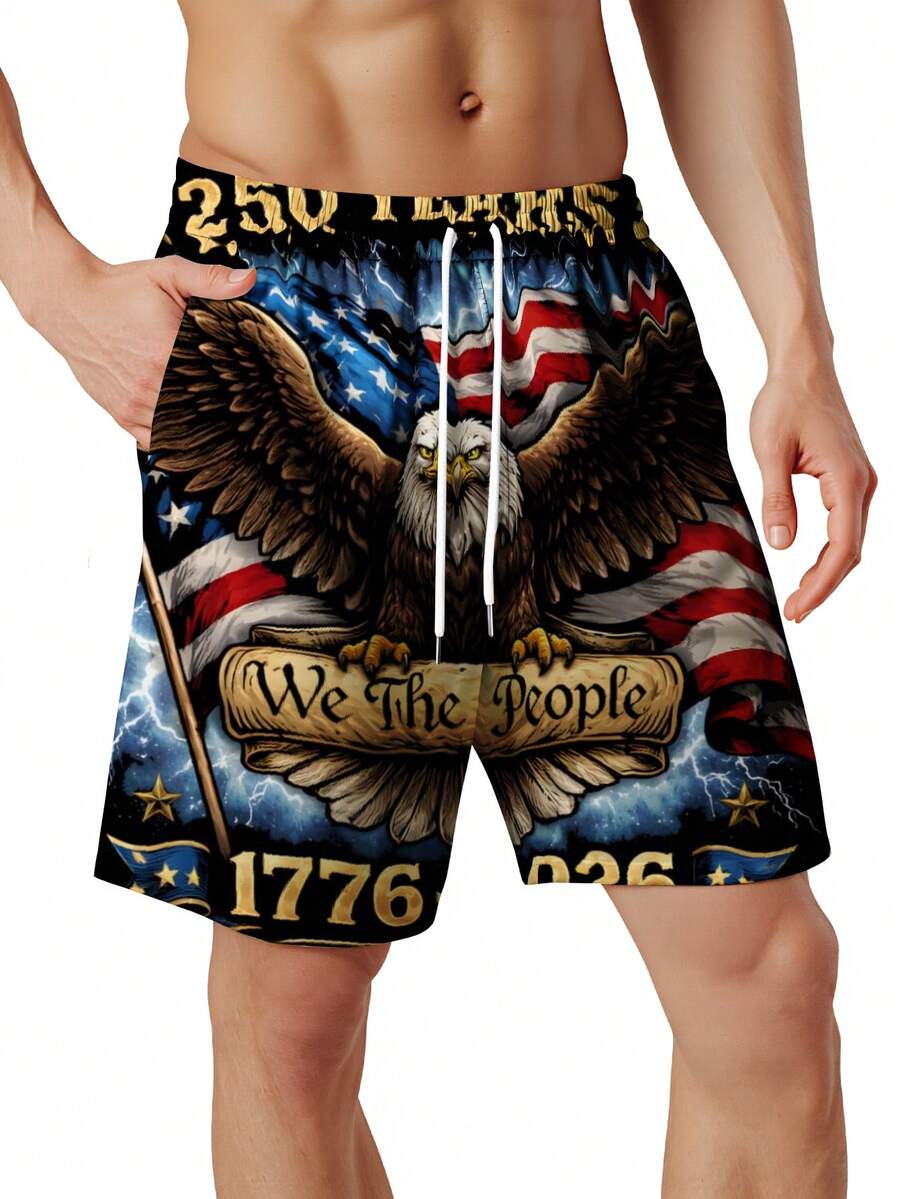 Patriotic Swim Trunks Men Beac – обзор и цена Swim Trunk Quick Dry