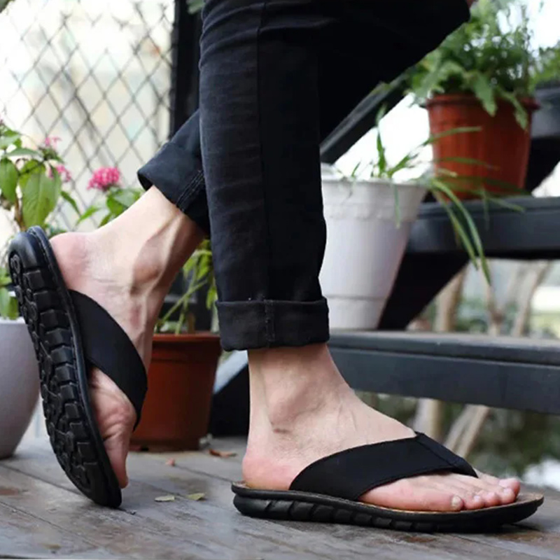 Summer Shoes Men Slippers Genu – обзор и цена Flip Flop Leather Men
