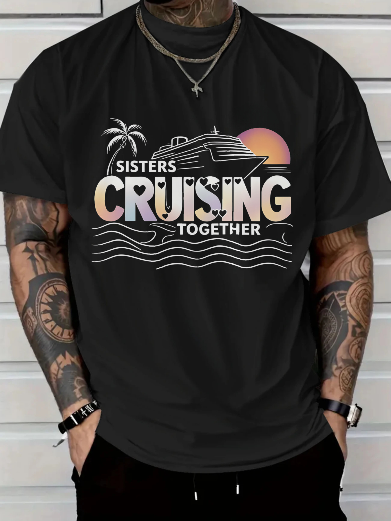 Men's Vacation T-Shirt Sisters – обзор и цена Tee Graphic Print