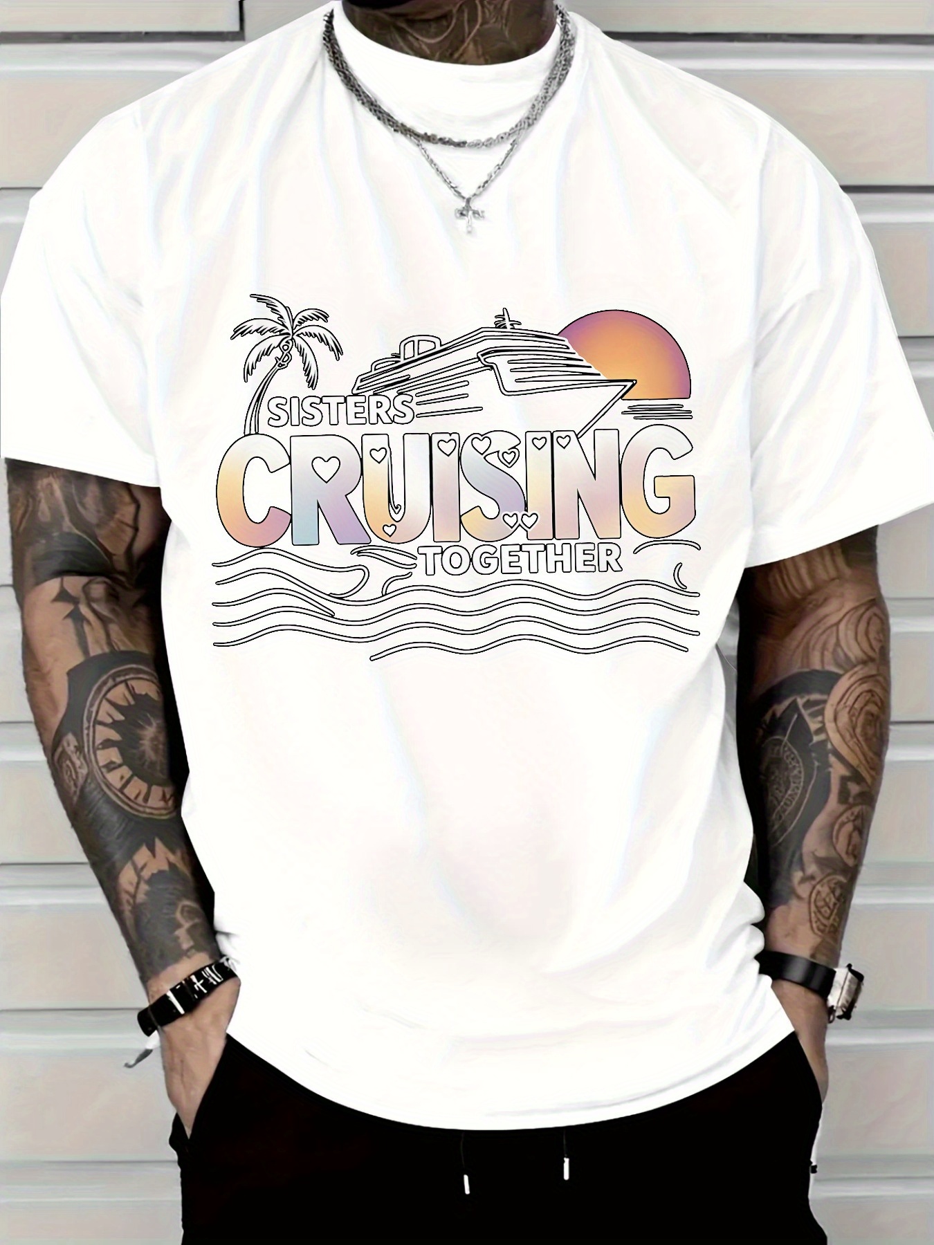 Men's Vacation T-Shirt Sisters – обзор и цена Tee Graphic Print