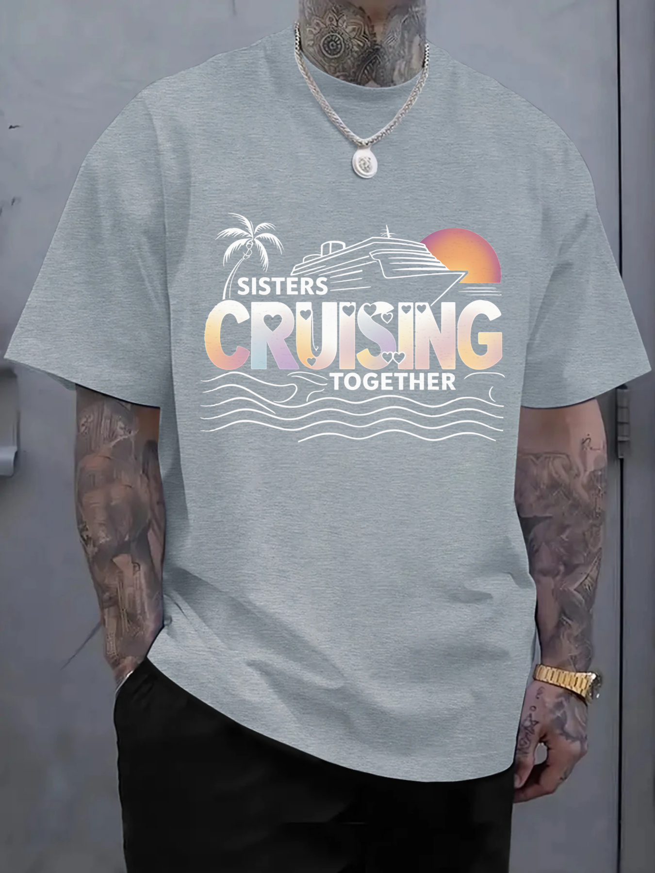 Men's Vacation T-Shirt Sisters – обзор и цена Tee Graphic Print