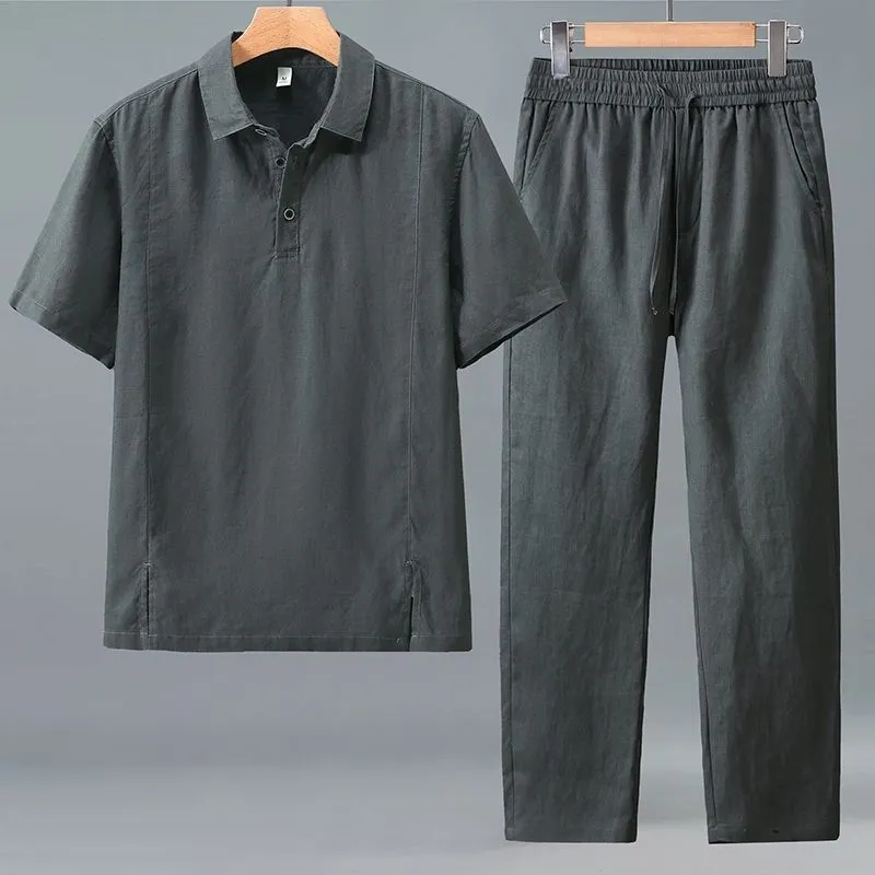 Men Plus Size Summer Linen Two – обзор и цена Short Linen Drawstring