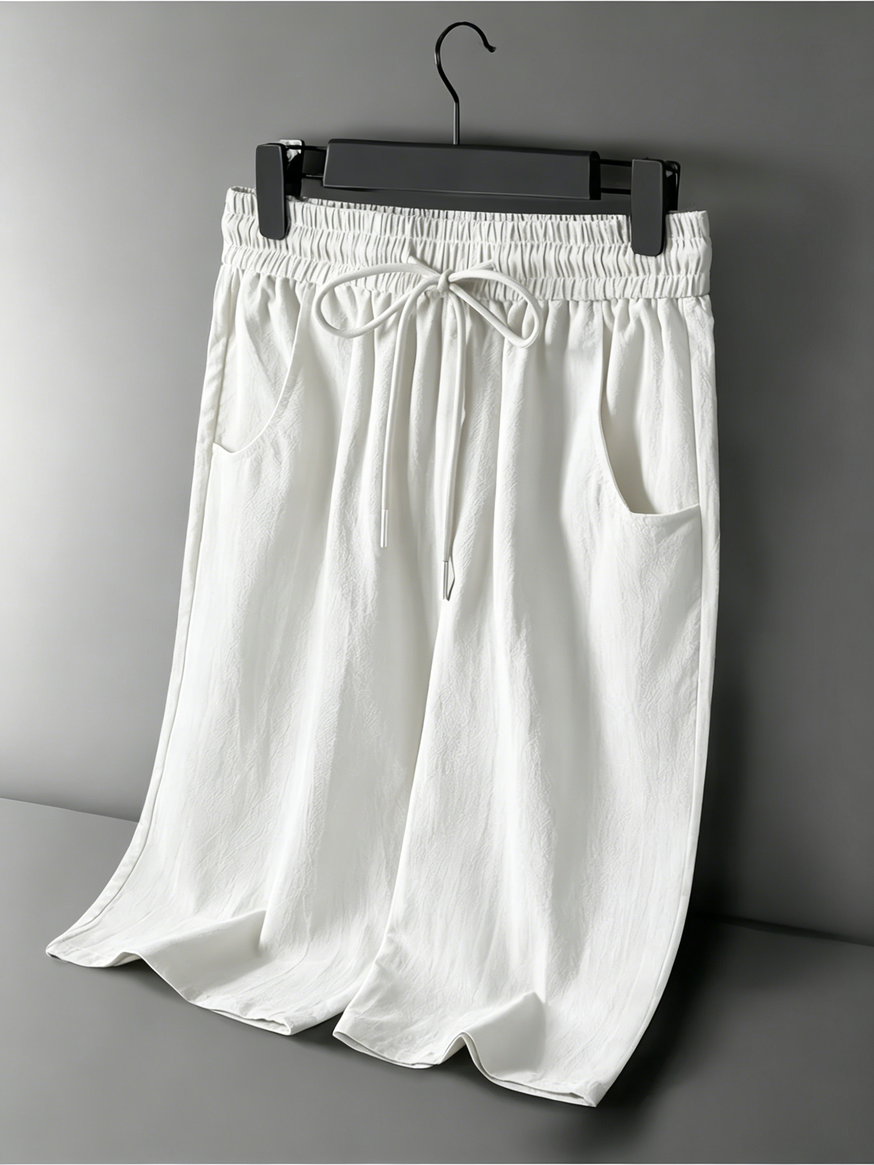 new summer mens cotton linen c – обзор и цена Short Linen Drawstring