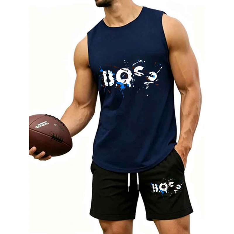 Men's  Graffiti Letter Print 2 – обзор и цена Tank Top Muscle