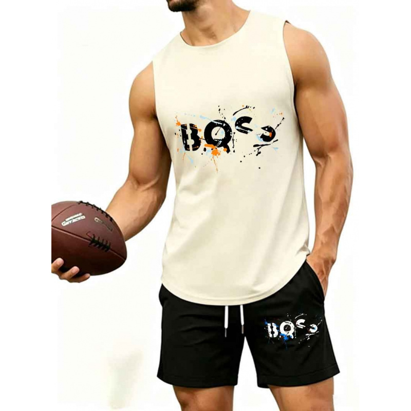 Men's  Graffiti Letter Print 2 – обзор и цена Tank Top Muscle