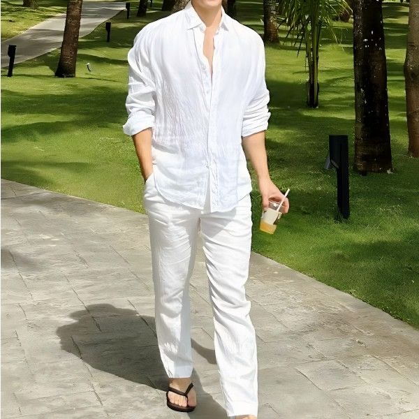 Beach Vacation Style Cotton Li – обзор и цена Linen Shirt Breathable