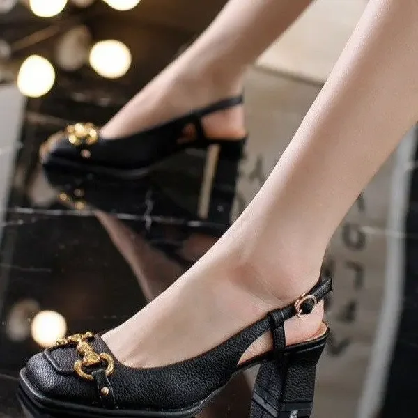 2026 New Retro Square Head Hig – обзор и цена Casual Sandal Leather