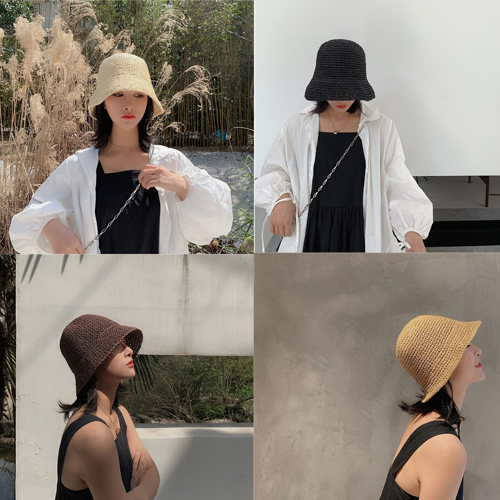 Hot Women's Fashion Summer Cap – обзор и цена Bucket Hat Straw