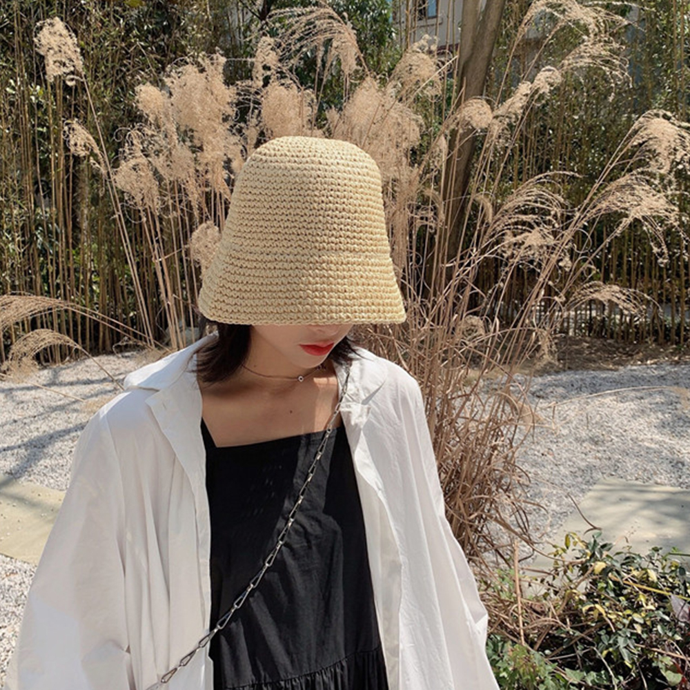 Hot Women's Fashion Summer Cap – обзор и цена Bucket Hat Straw