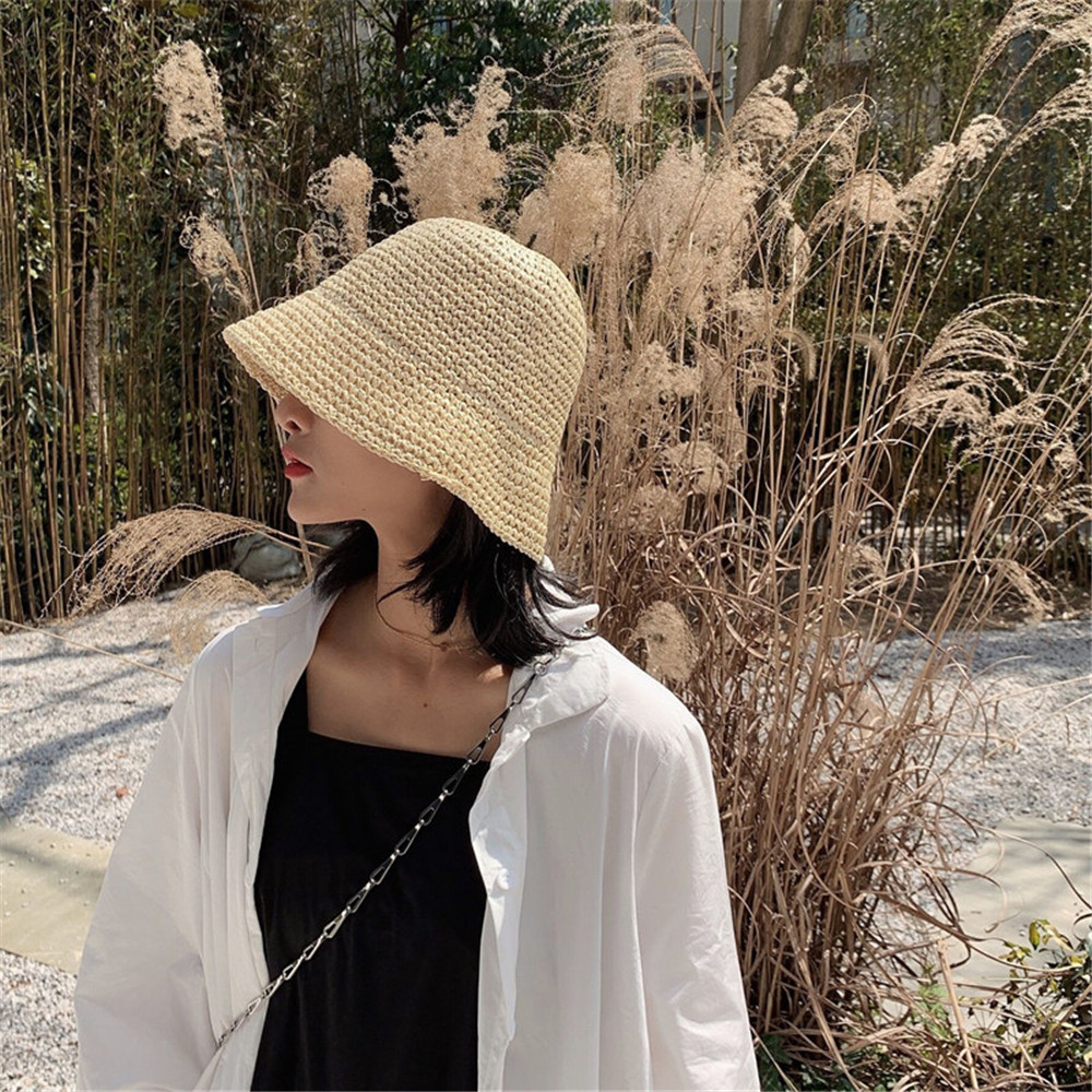 Hot Women's Fashion Summer Cap – обзор и цена Bucket Hat Straw