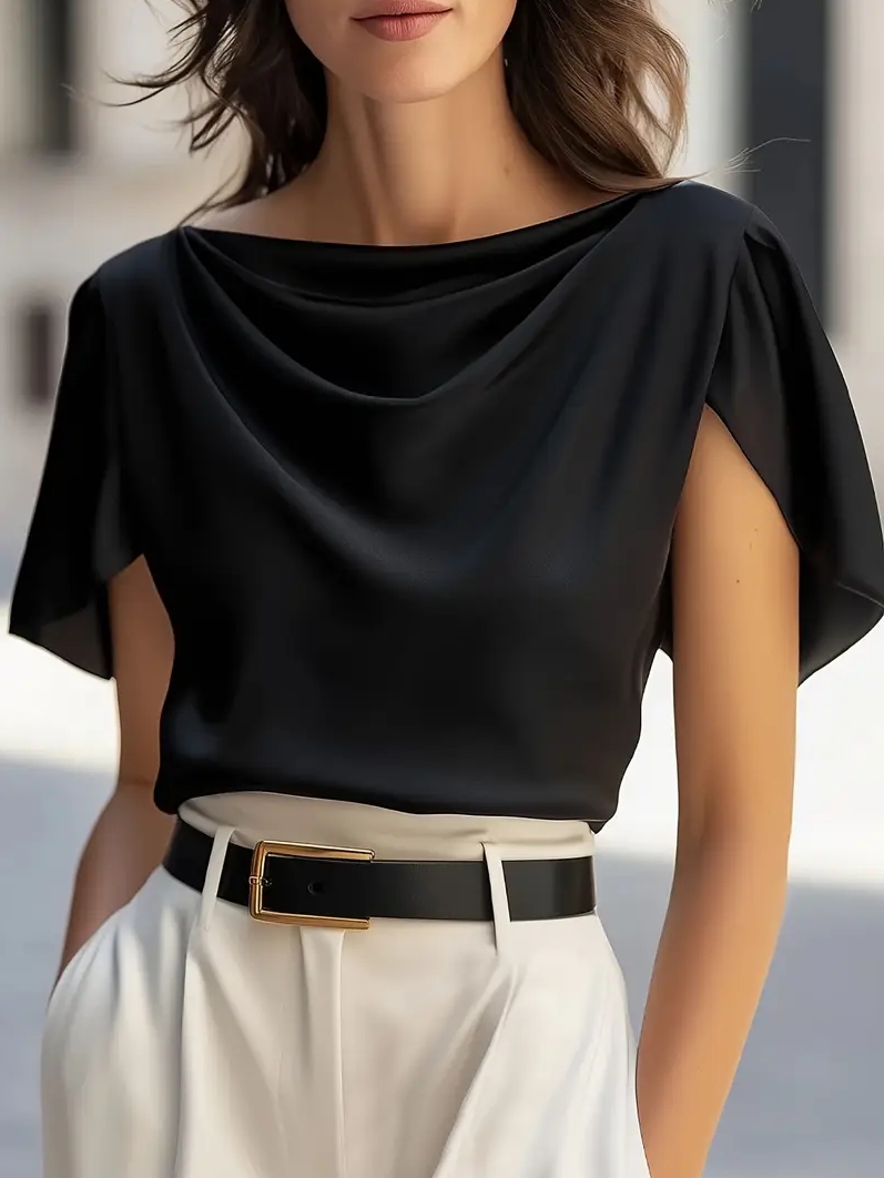 Elegant Draped Collar Butterfl – обзор и цена Shirt Camp Collar