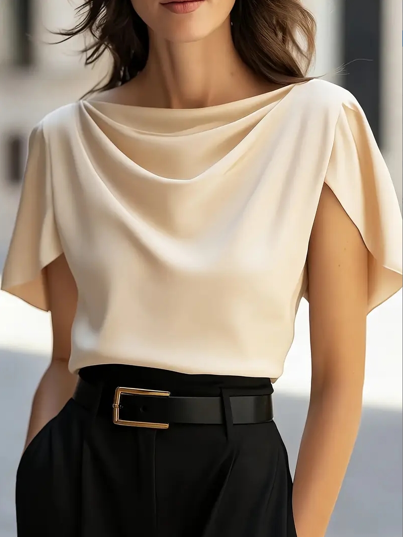 Elegant Draped Collar Butterfl – обзор и цена Shirt Camp Collar