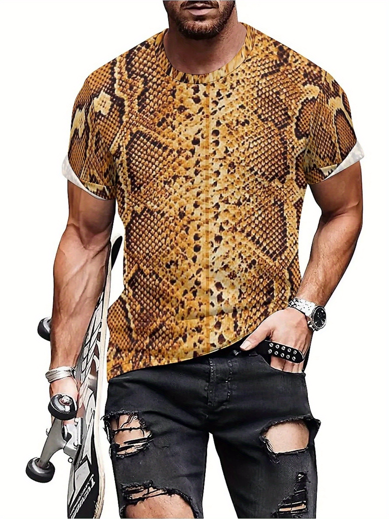 Men'S 3D Print Snake Graphic T – обзор и цена Tee Graphic Print