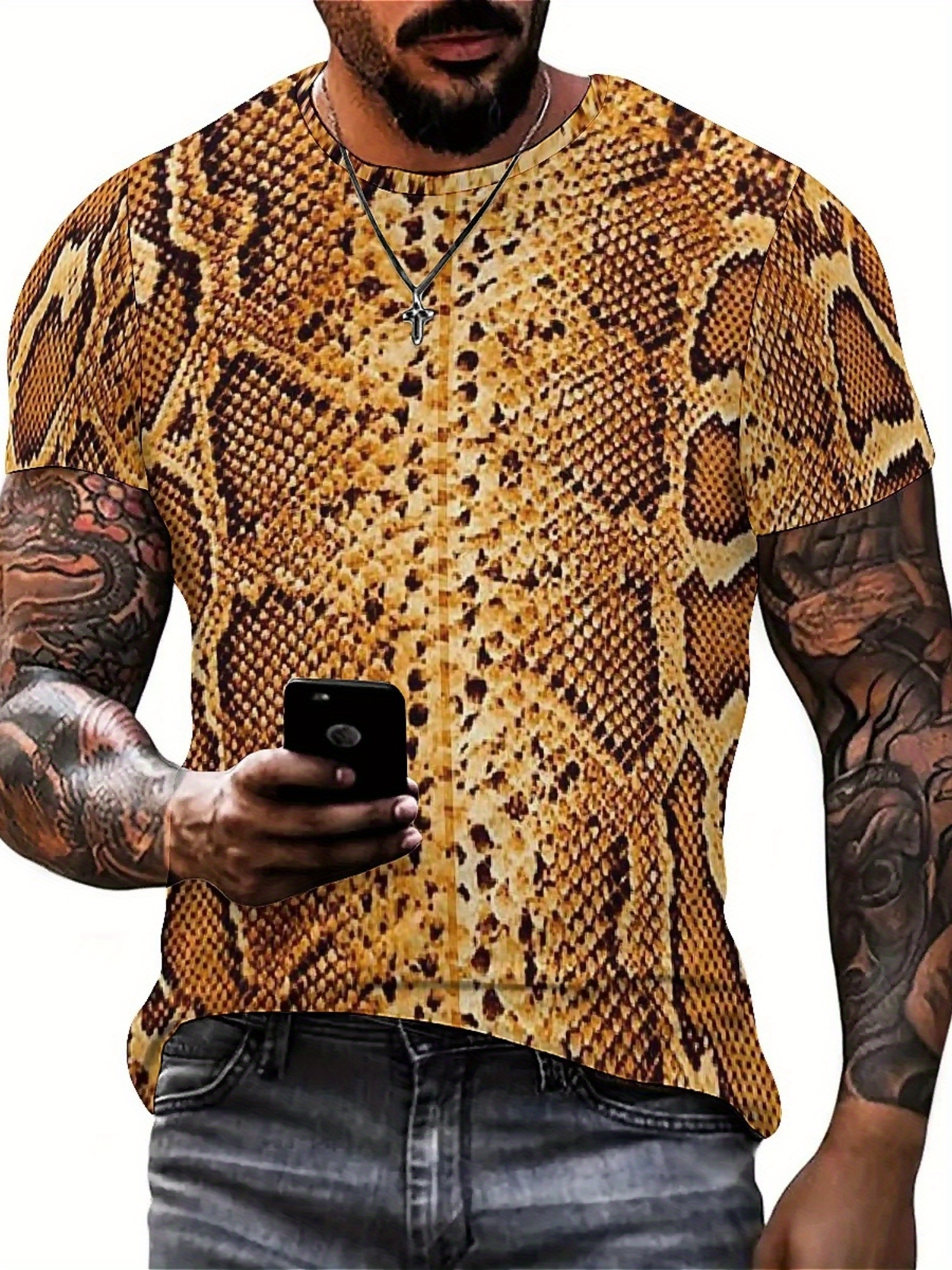 Men'S 3D Print Snake Graphic T – обзор и цена Tee Graphic Print
